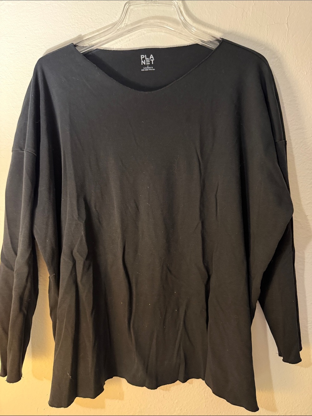 Planet Black Long-Sleeve Crew Tee